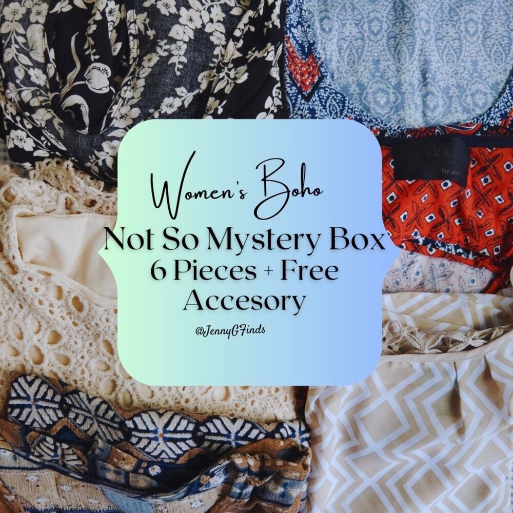 6 Pieces Womens Apparel Mix Sizes Boho Vibes Not So Mystery Box